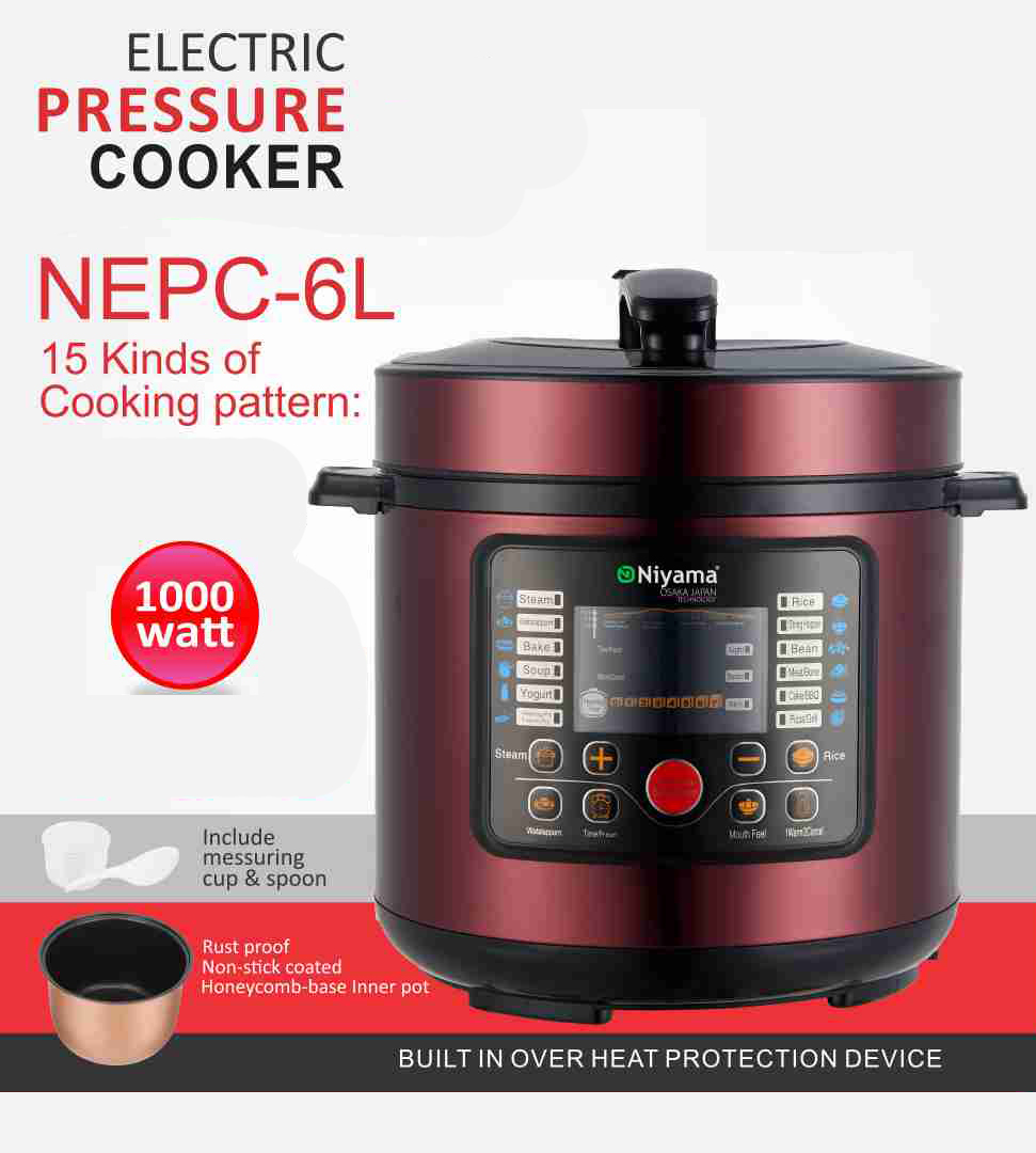 Niyama electric pressure cooker NEPC-06L