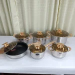 12 Pcs Stainless Steel Cookware Set with Lid