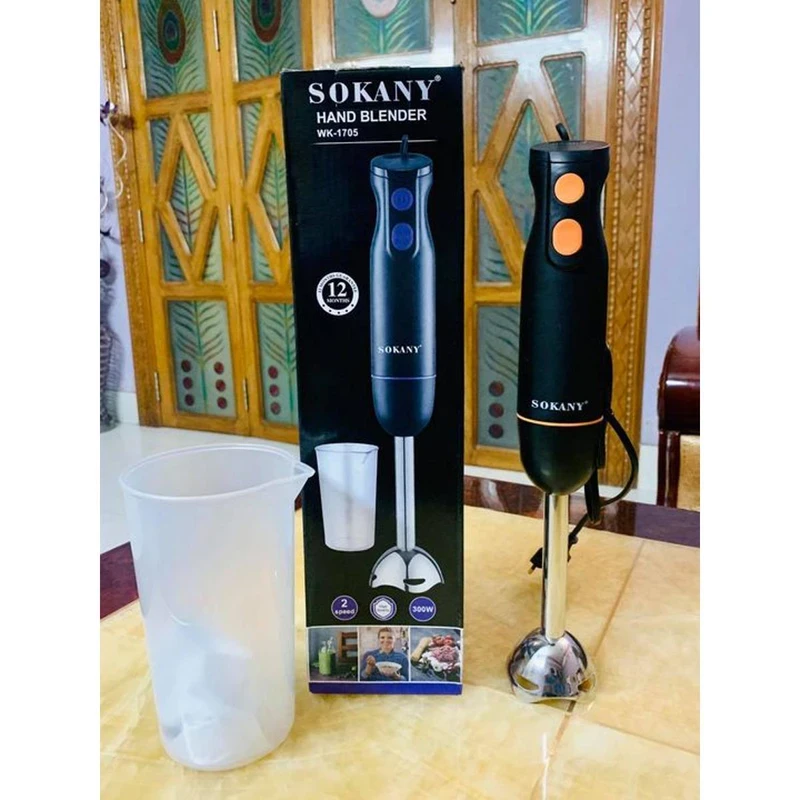 b3bfa86cd9e206603bd964a57bceb3e7 SOKANY Hand Blender - WK-1705 - Image 1