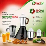 Bajaj Armor Series QuadraMax 4 Jar 1000W Mixer Grinder blender Armor Series QuadraMax